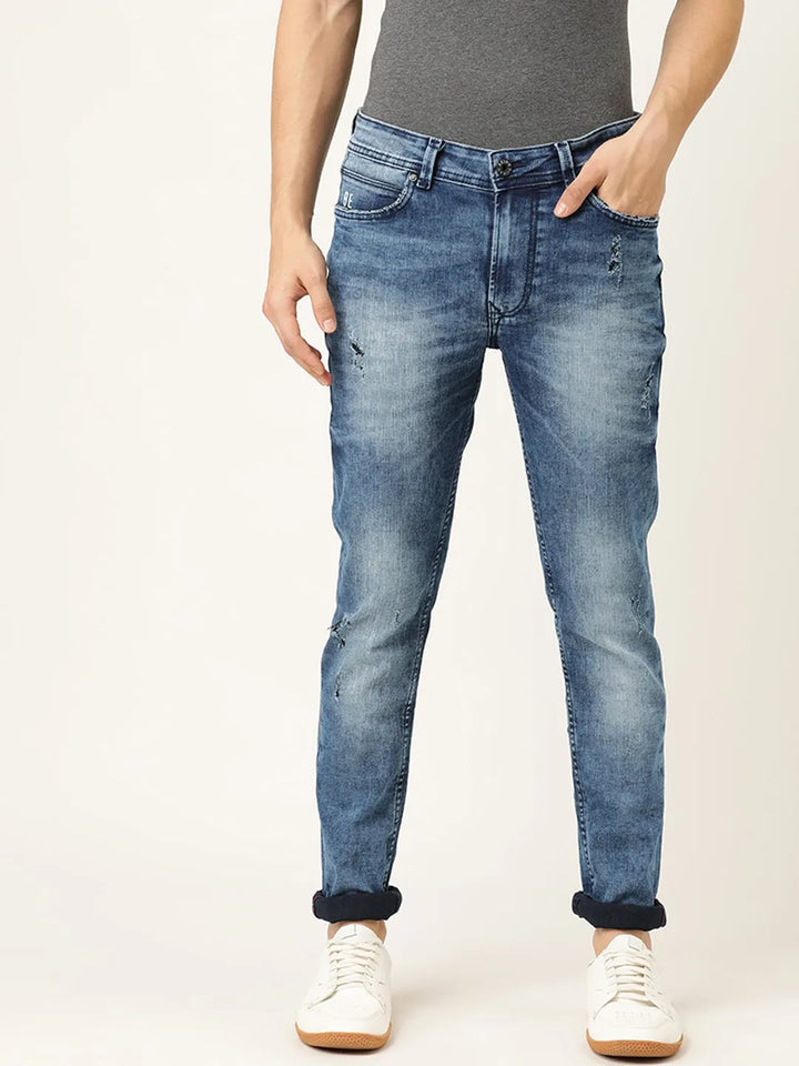 Blue Skinny Fit Denim for Men