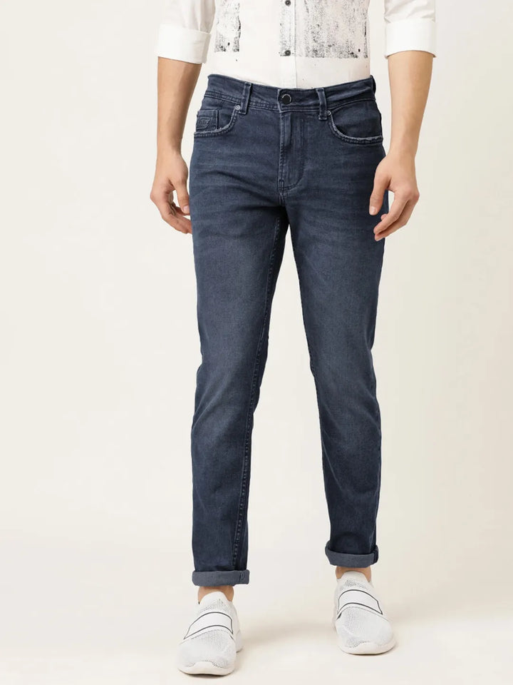 Blue Slim Fit Denim for Men