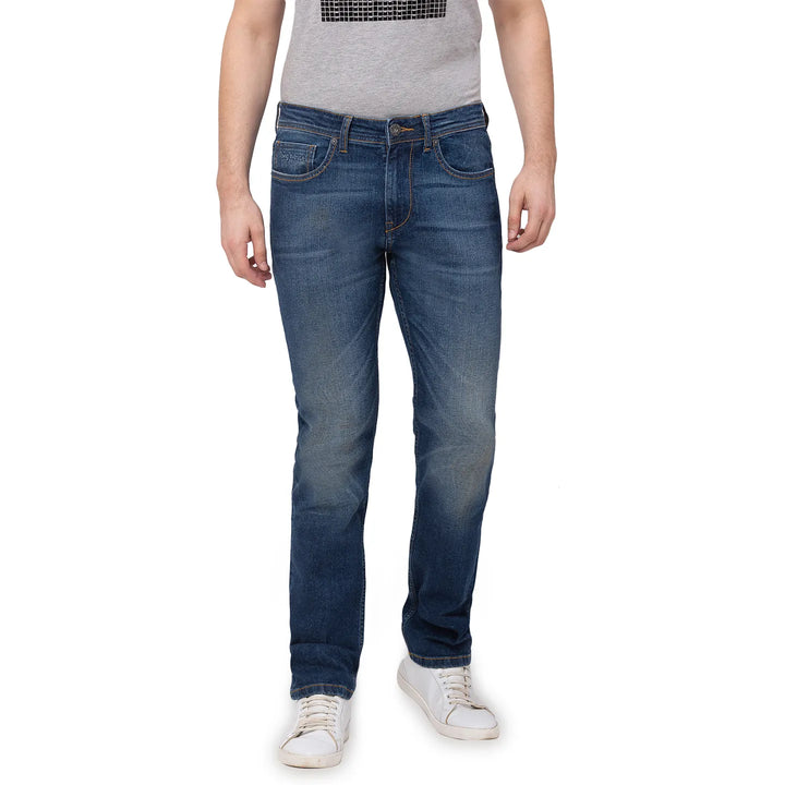 Blue Slim Fit Denim for Men