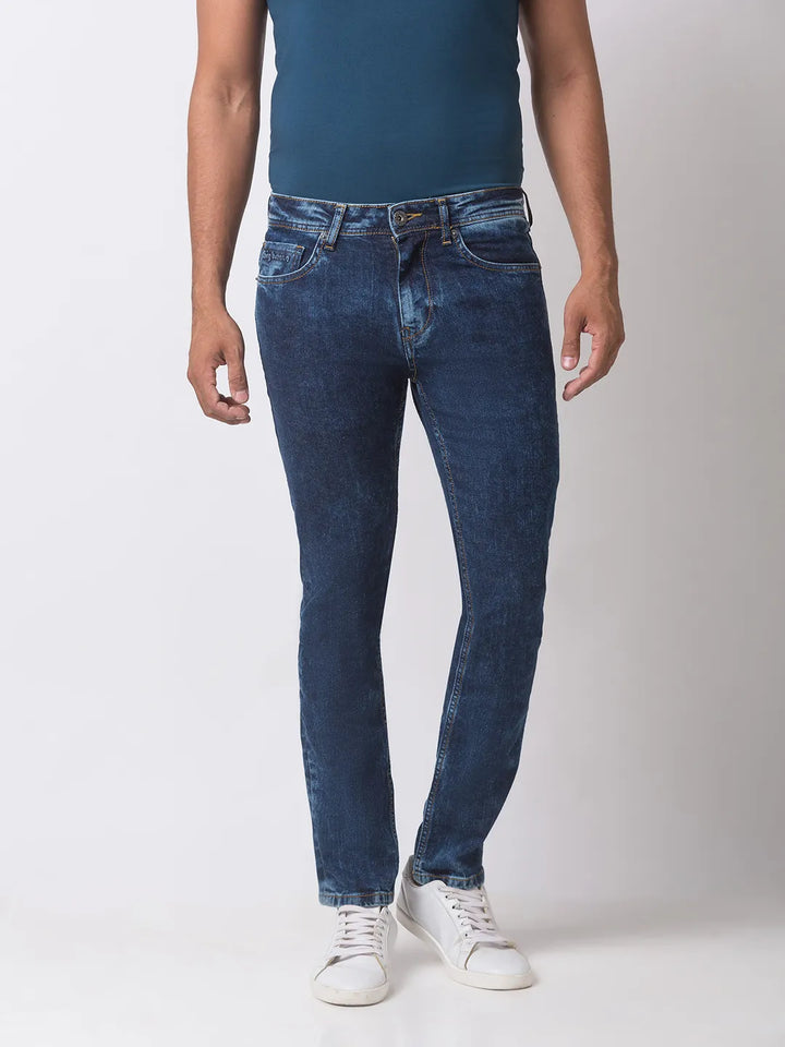 Blue Slim Fit Denim for Men by Being Human Clothing