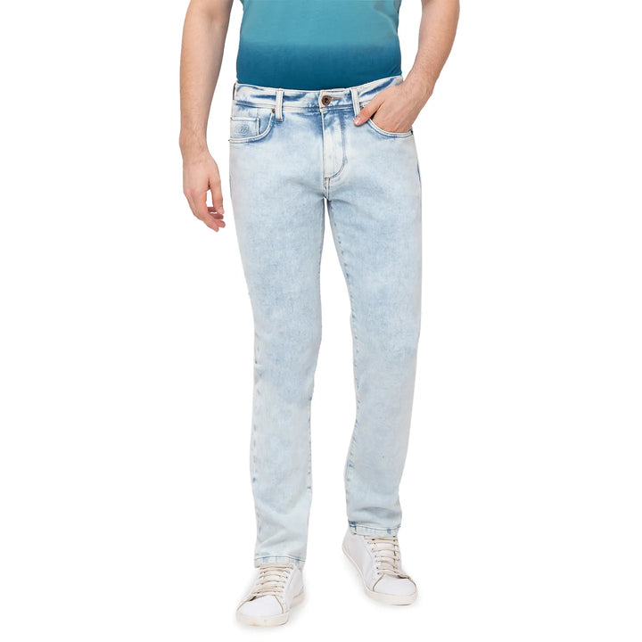 Blue Slim Fit Denim for Men