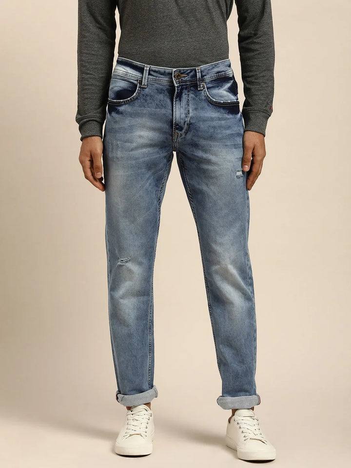 Blue Skinny Fit Denim for Men