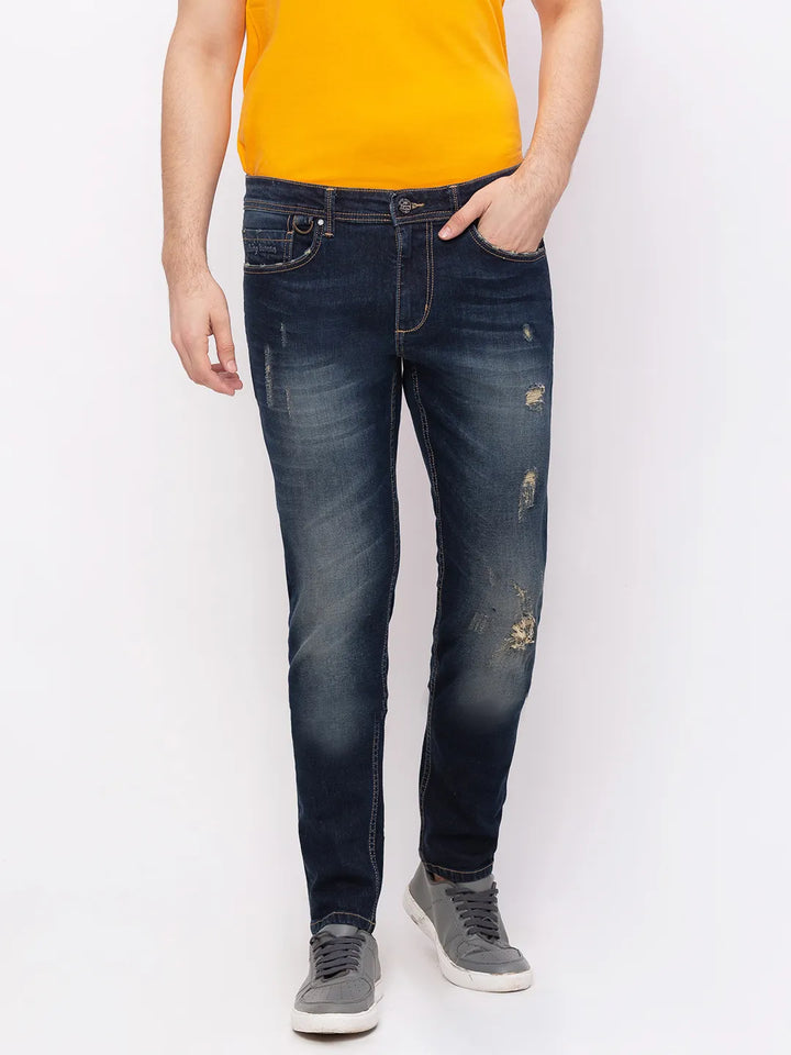 Blue Skinny Fit Denim for Men