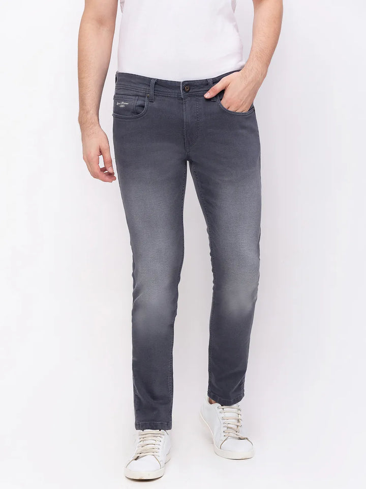 Grey Skinny Fit Denim for Men