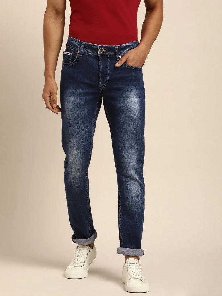 Blue Skinny Fit Denim for Men