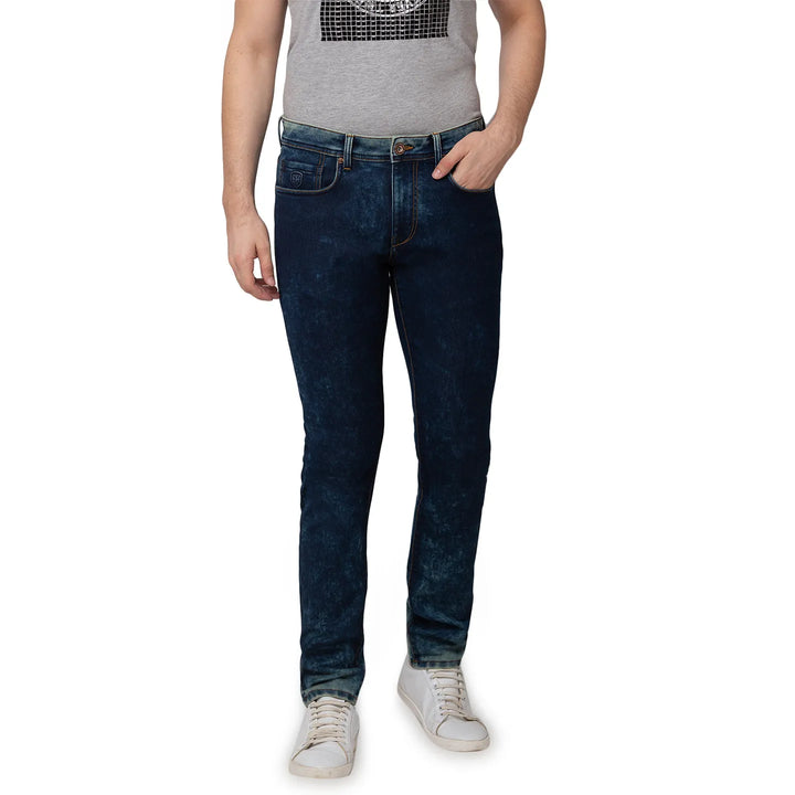 Blue Slim Fit Denim for Men
