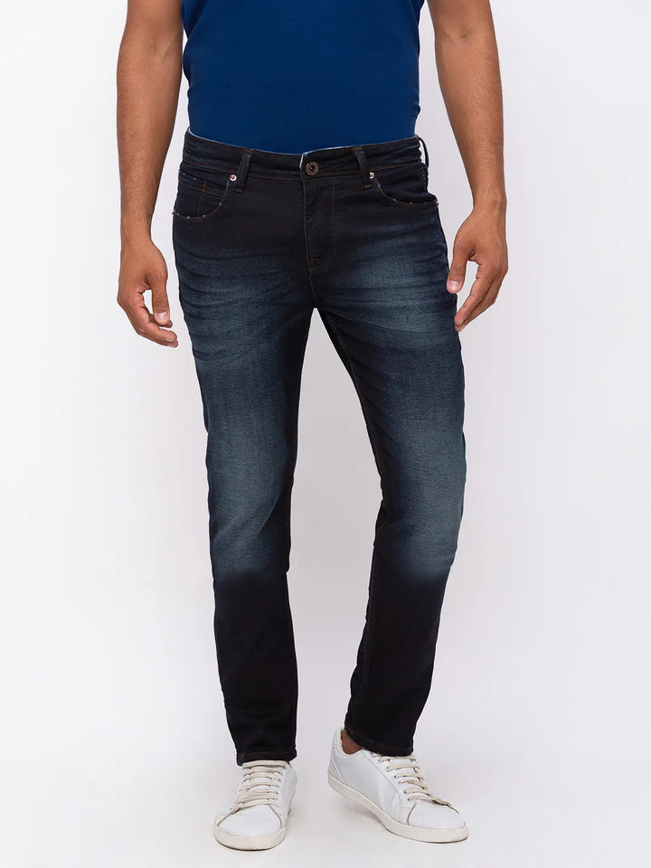 Blue Slim Fit Denim for Men