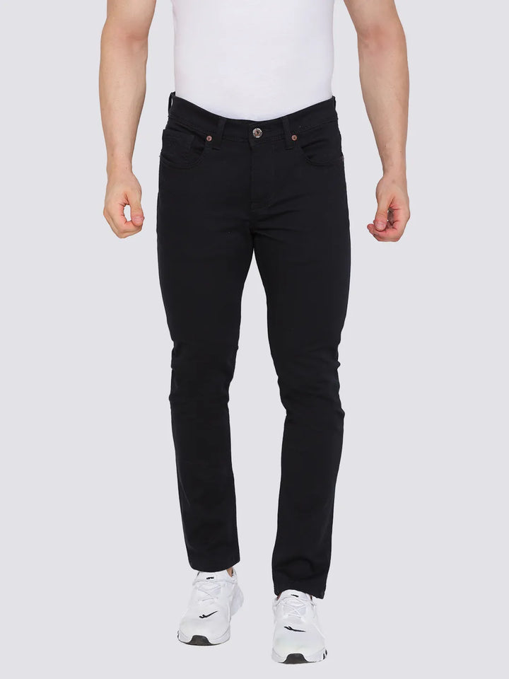 Black Slim Straight Fit Men's Denims