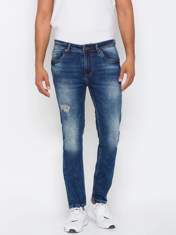 Blue Slim Straight Fit Men's Denims by Being Human Clothing