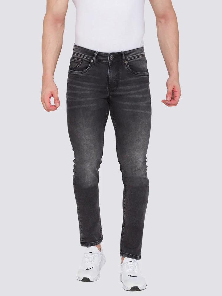 Grey Skinny Straight Fit Men's Denims by Being Human Clothing