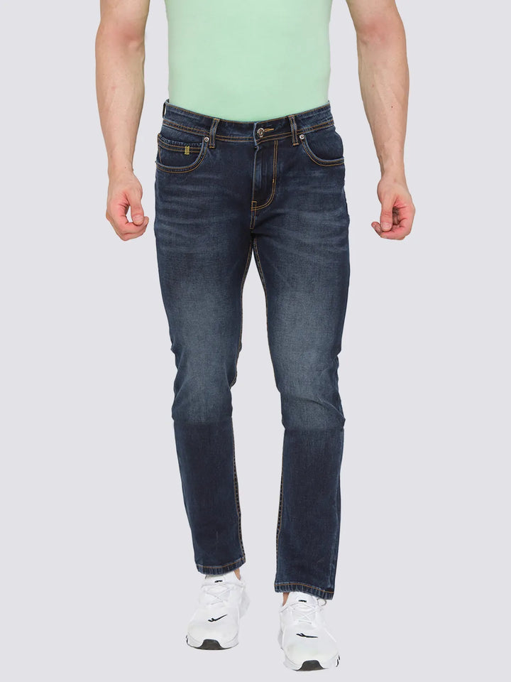 Blue Slim Fit Denim for Men