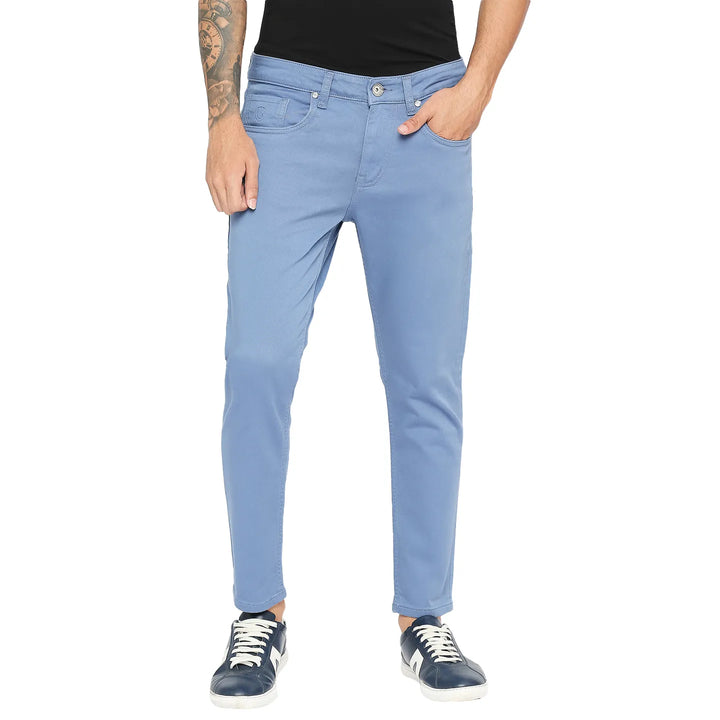 Blue Helium-Skinny Fit Denims for Men
