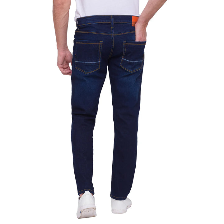 Blue Skinny Cropped Fit Men's Denims