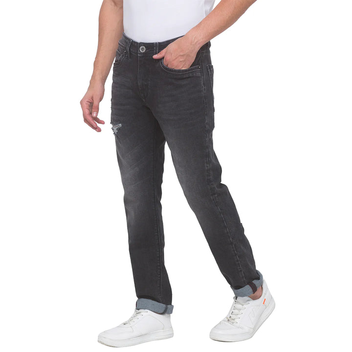 Black Slim Straight Fit Men's Denims