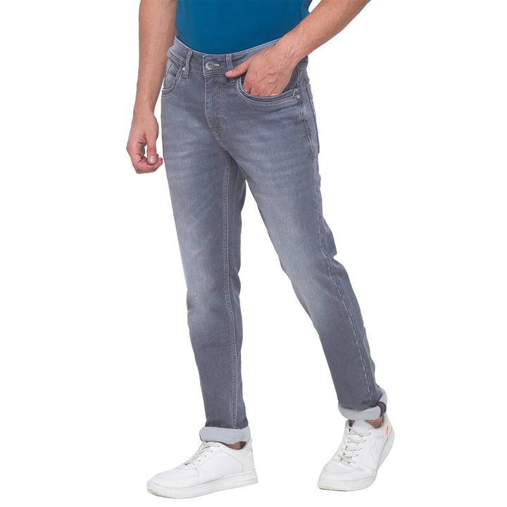 Grey Skinny Fit Denim for Men