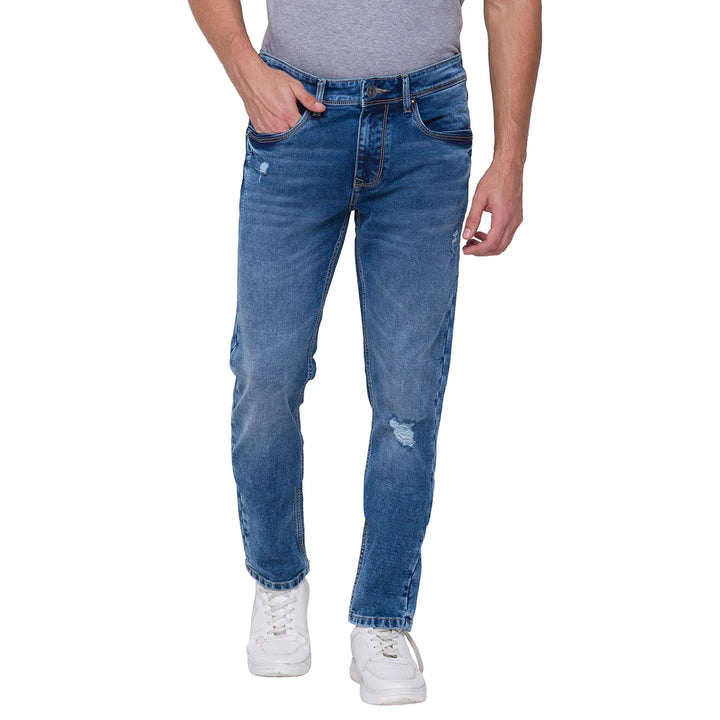 Blue Skinny Fit Denim for Men