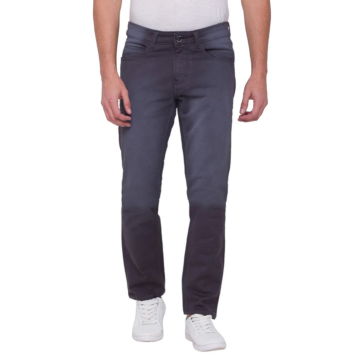Charcoal Slim Fit Denims For Men By Being Human Clothing