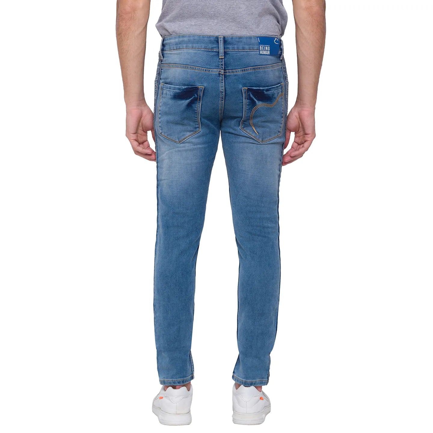 Being Human Clothing Men Jogger Fit Denim-Light Tone