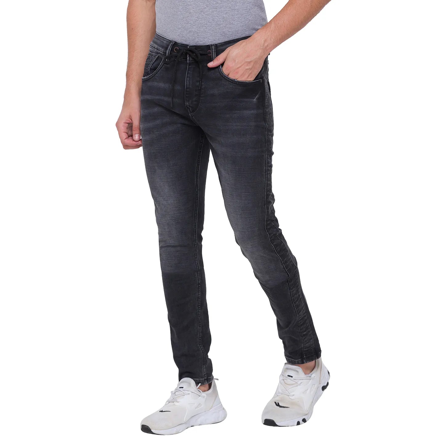 Being Human Clothing Men Jogger Fit Denim-Black Tone