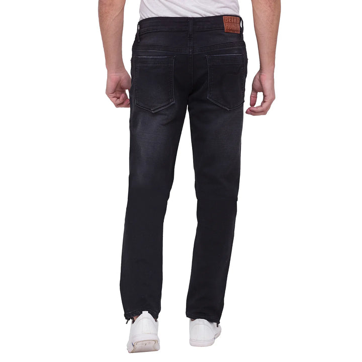 Black Skinny Cropped Fit Men's Denims