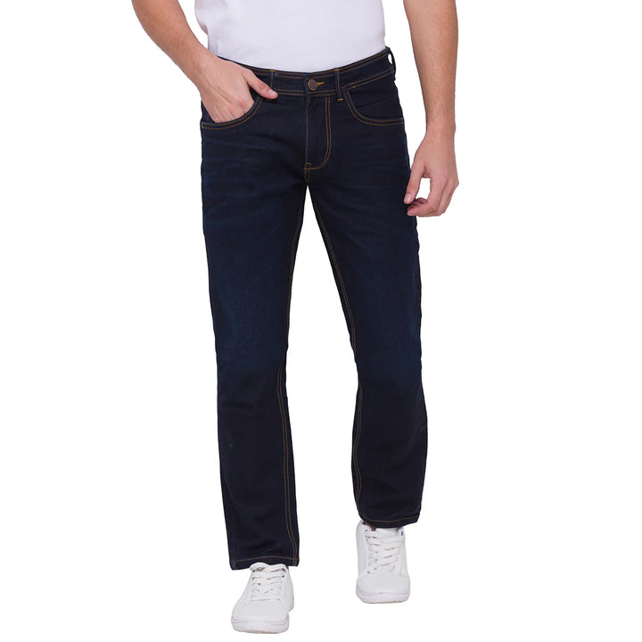 Blue Slim Fit Denim for Men