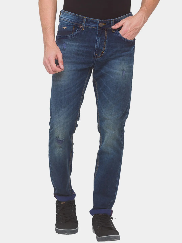 Blue Skinny Fit Denim for Men