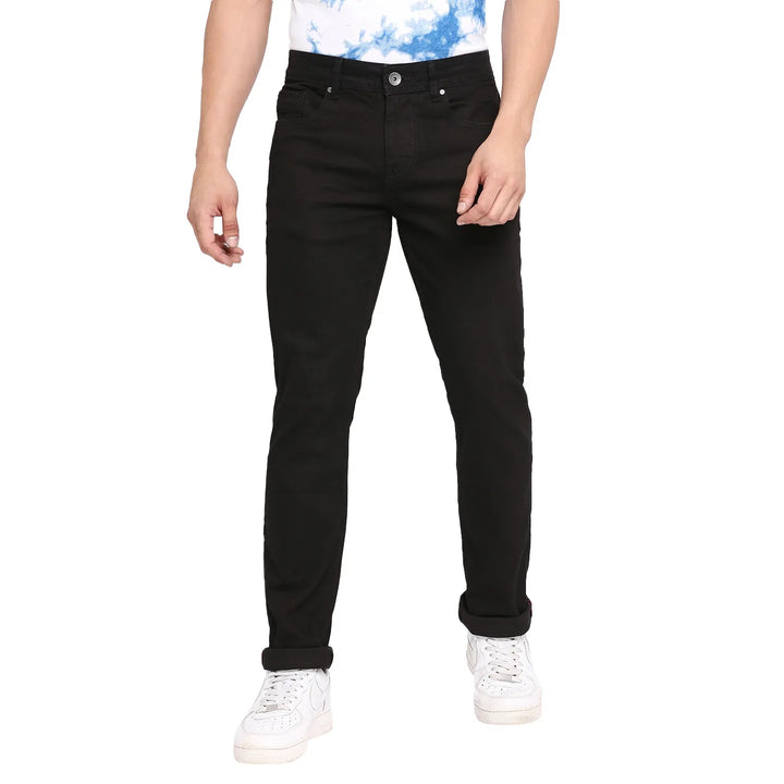 Black Slim Fit Denim for Men by Being Human Clothing