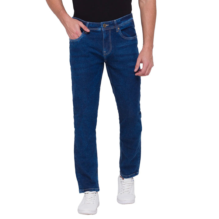 Blue Slim Fit Denim for Men by Being Human Clothing