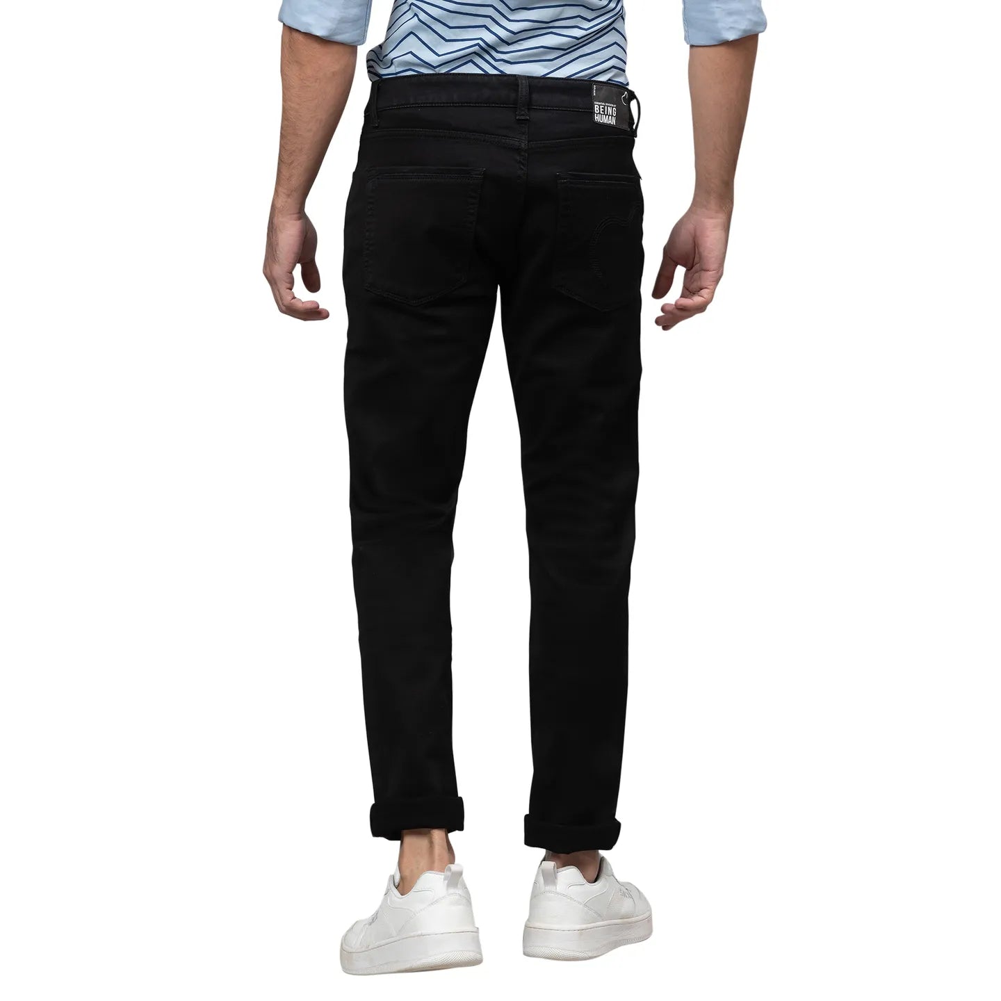 Being Human Clothing Men Slim Fit Denim-Dark Tone