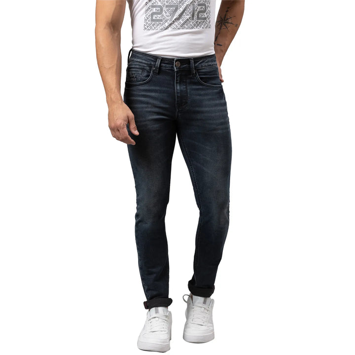 Blue Slim Fit Denim for Men by Being Human Clothing