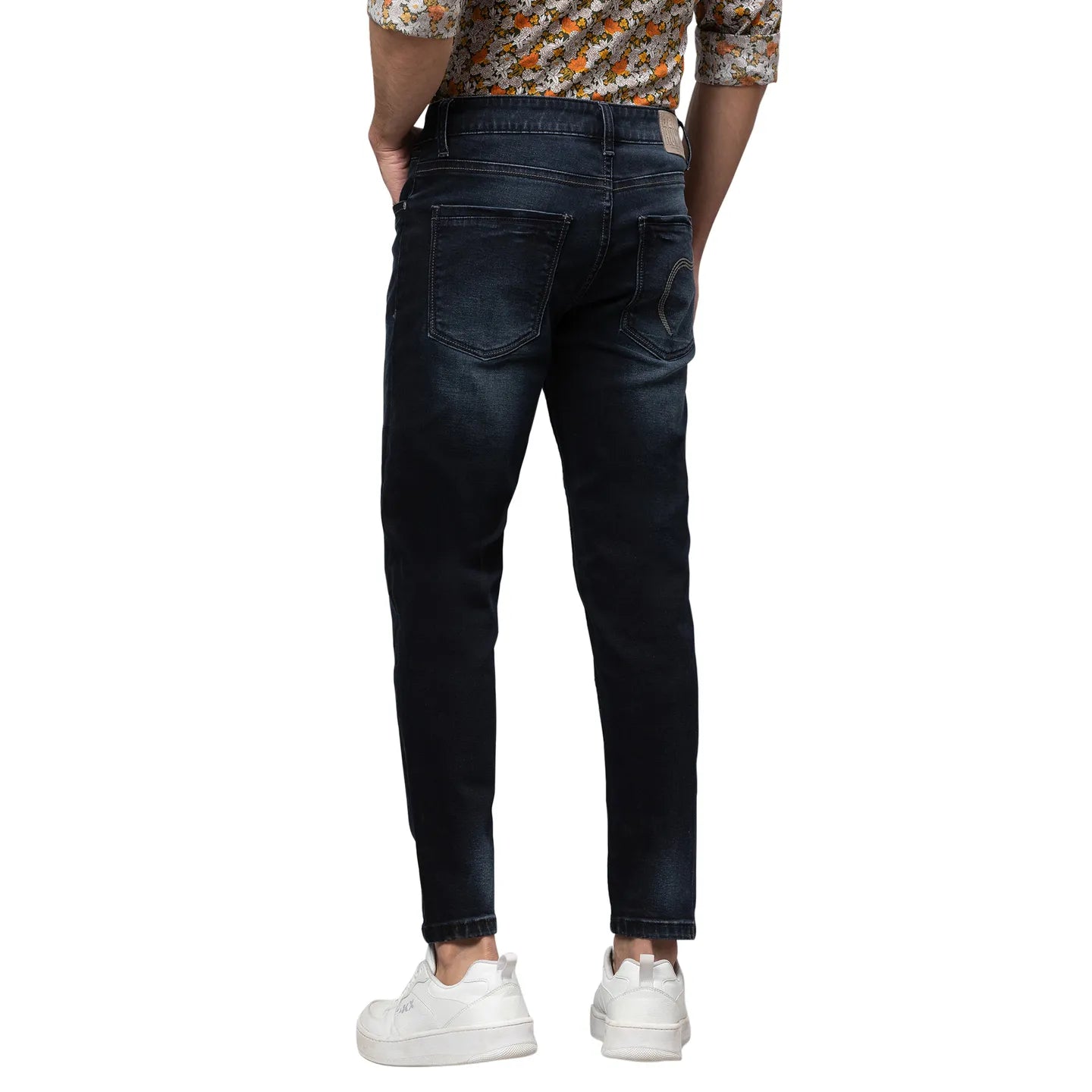 Being Human Clothing Men Cropped Fit Denim-Dark Tone