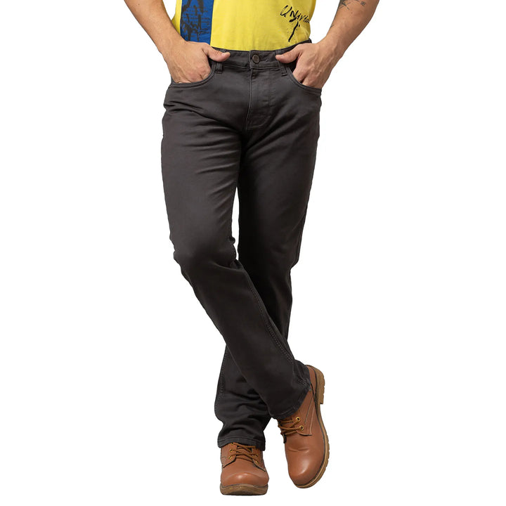 Grey Slim Fit Denim for Men by Being Human Clothing