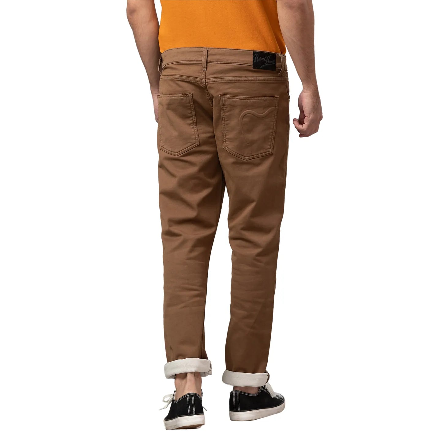 Khaki Boot Cut Fit Denims For Men By Being Human Clothing