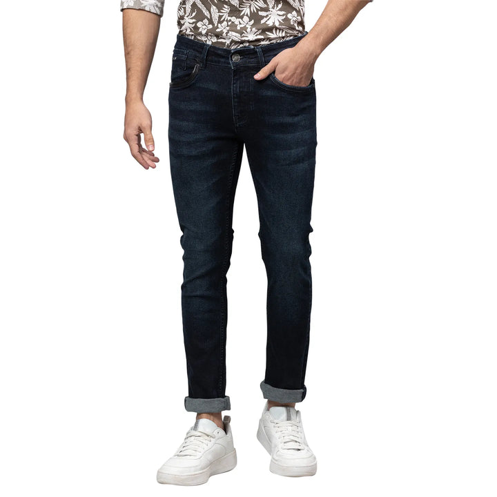 Blue Slim Fit Denim for Men by Being Human Clothing