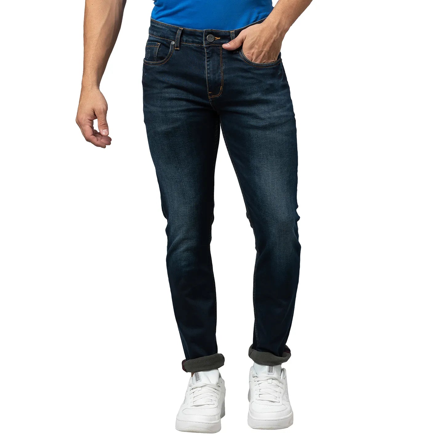 Being Human Clothing Men Slim Fit Denim-Dark Tone