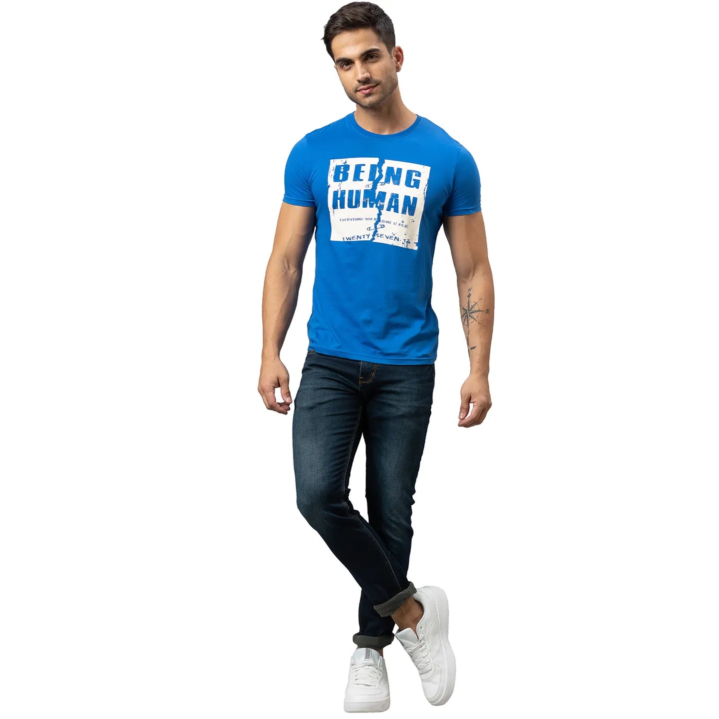 Being Human Clothing Men Slim Fit Denim-Dark Tone