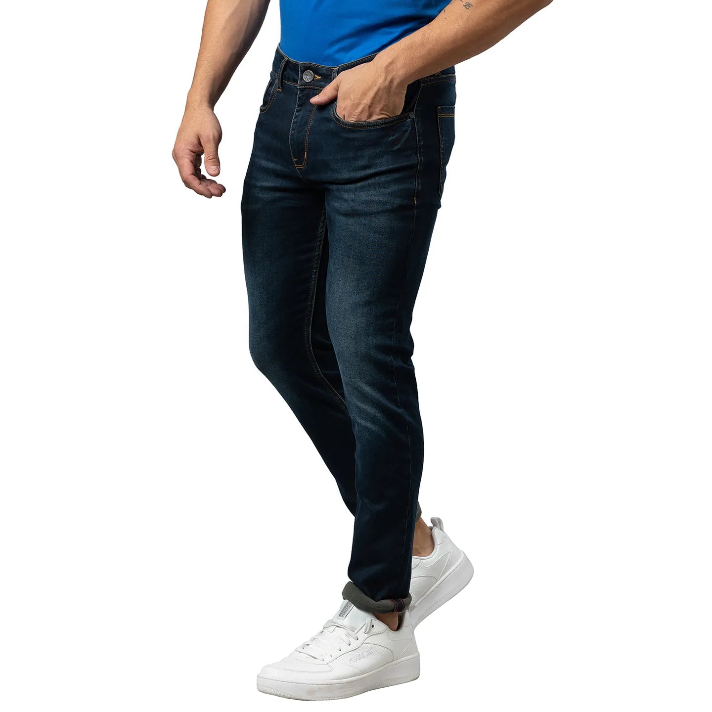 Being Human Clothing Men Slim Fit Denim-Dark Tone