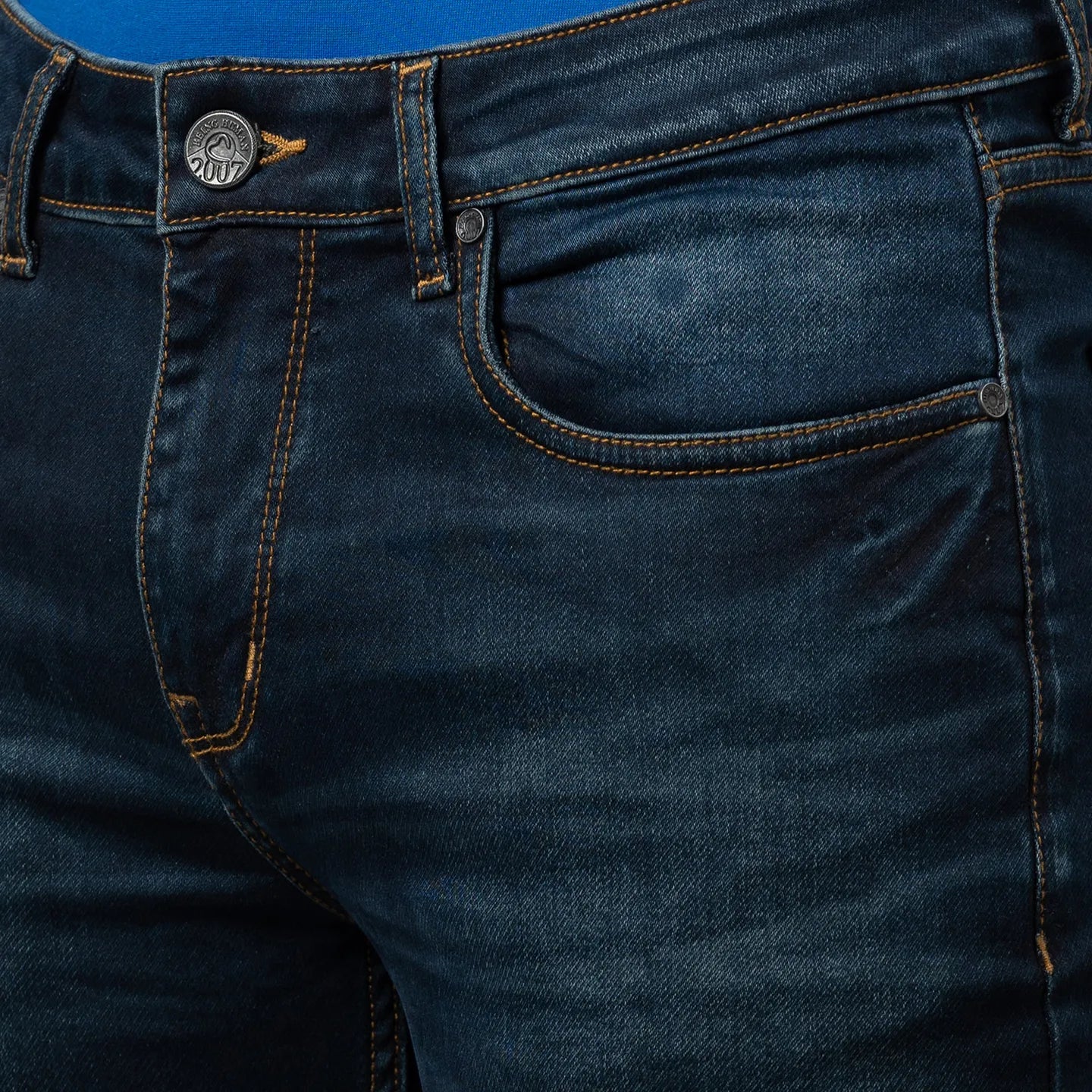 Being Human Clothing Men Slim Fit Denim-Dark Tone