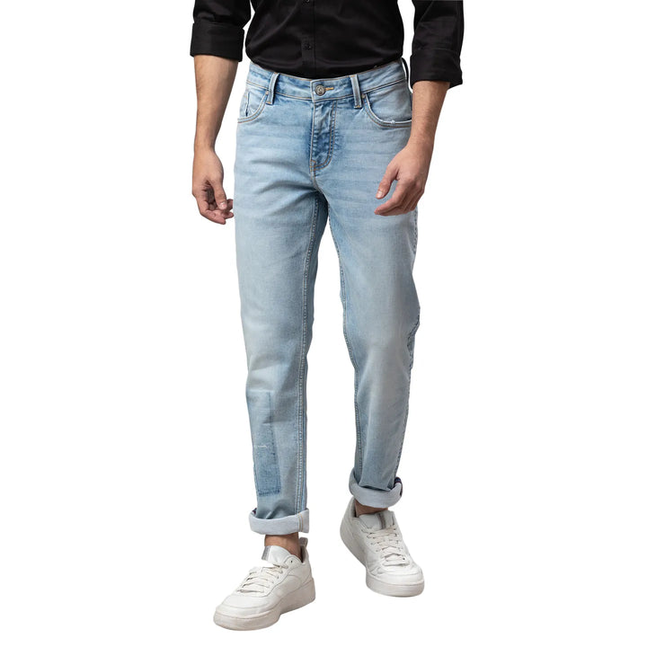 Blue Slim Fit Denim for Men by Being Human Clothing