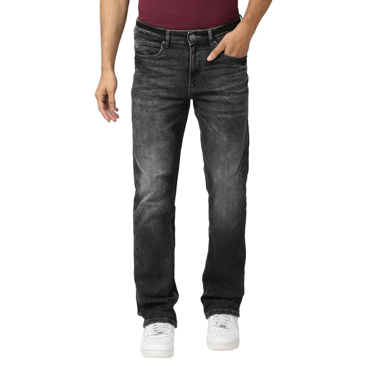 Grey Berylium-Boot Cut Fit Denims for Men by Being Human Clothing