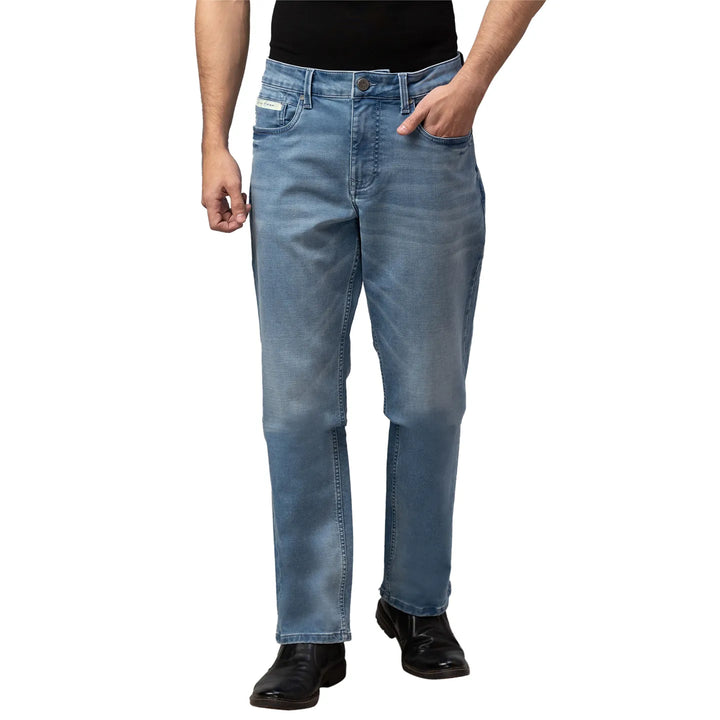 Blue Berylium-Boot Cut Fit Denims for Men by Being Human Clothing