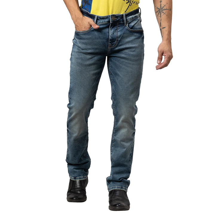 Blue Slim Straight Fit Men's Denims