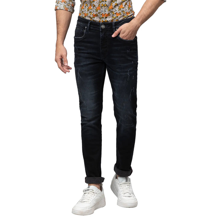 Blue Slim Fit Denim for Men
