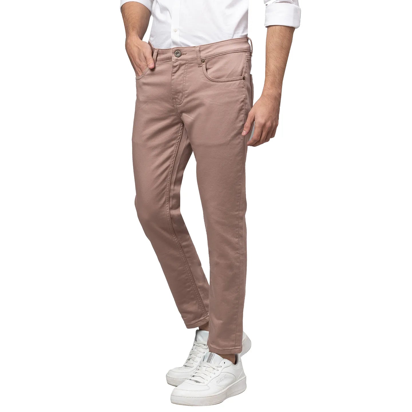 Being Human Clothing Men Cropped Fit Denim-Mauve