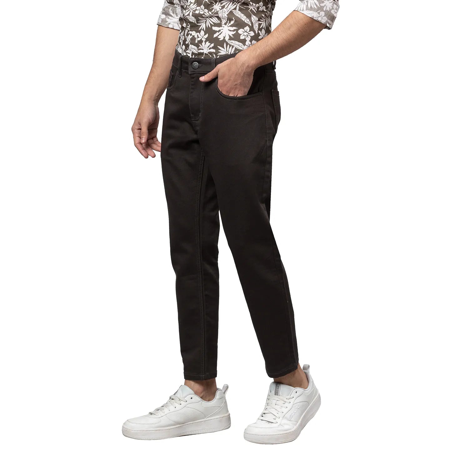Grey Cropped Fit Men's Denims by Being Human Clothing