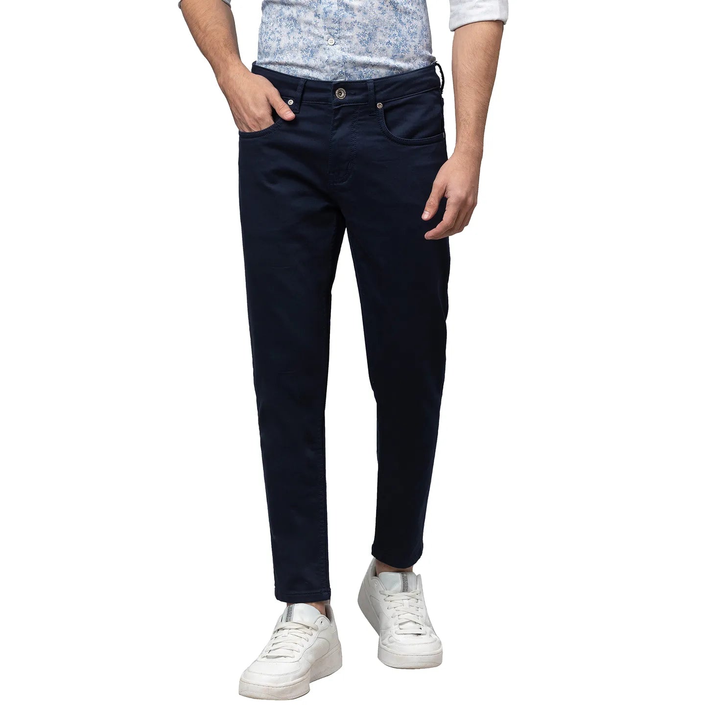 Being Human Clothing Men Cropped Fit Denim-Navy