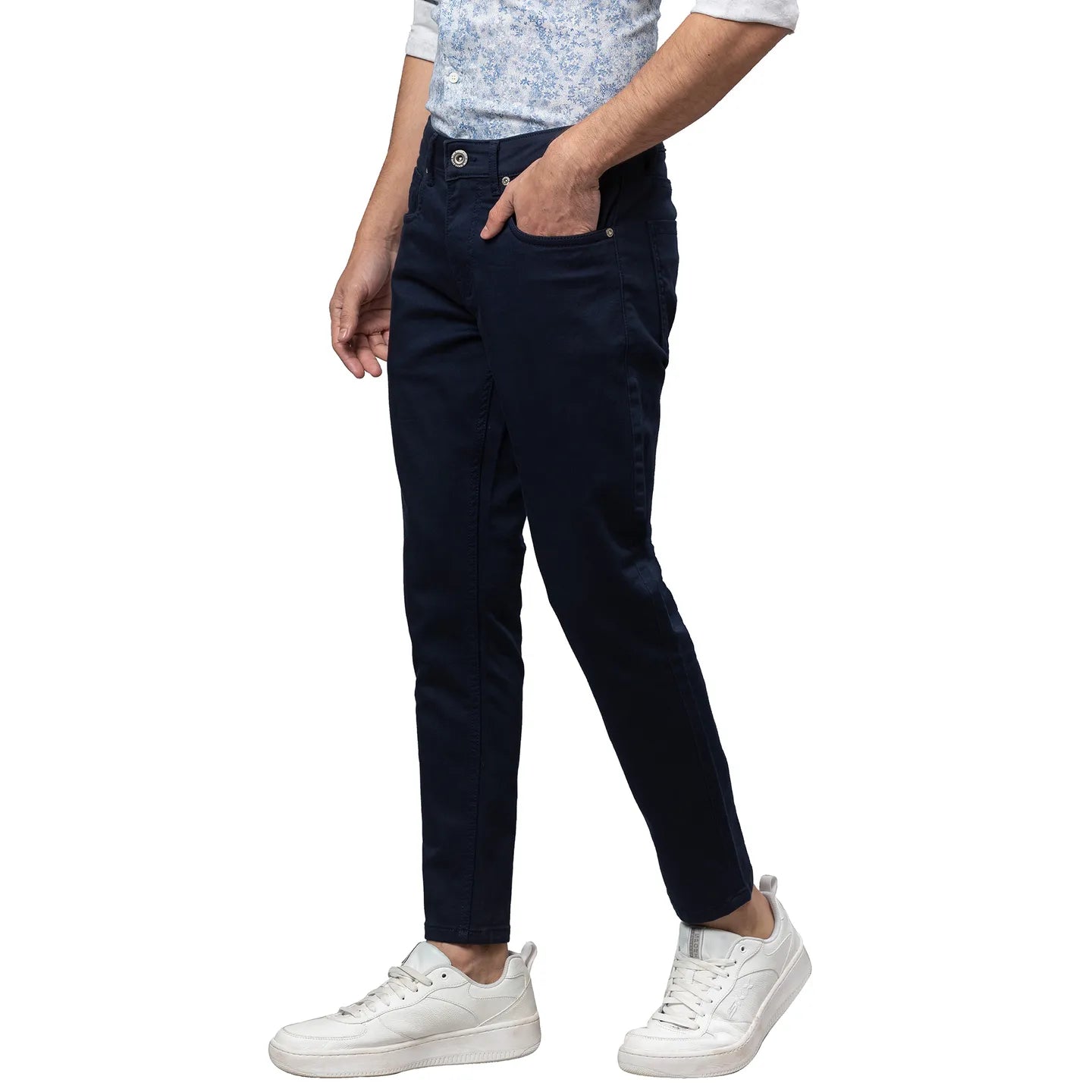 Being Human Clothing Men Cropped Fit Denim-Navy