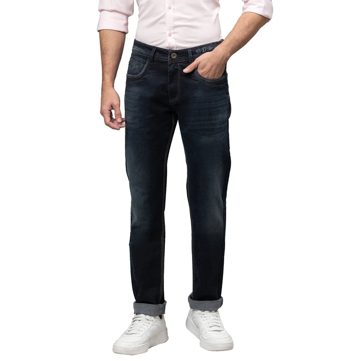 Blue Slim Fit Denim for Men by Being Human Clothing