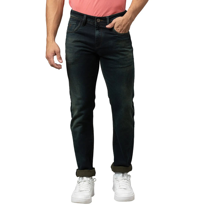 Blue Slim Fit Denim for Men by Being Human Clothing