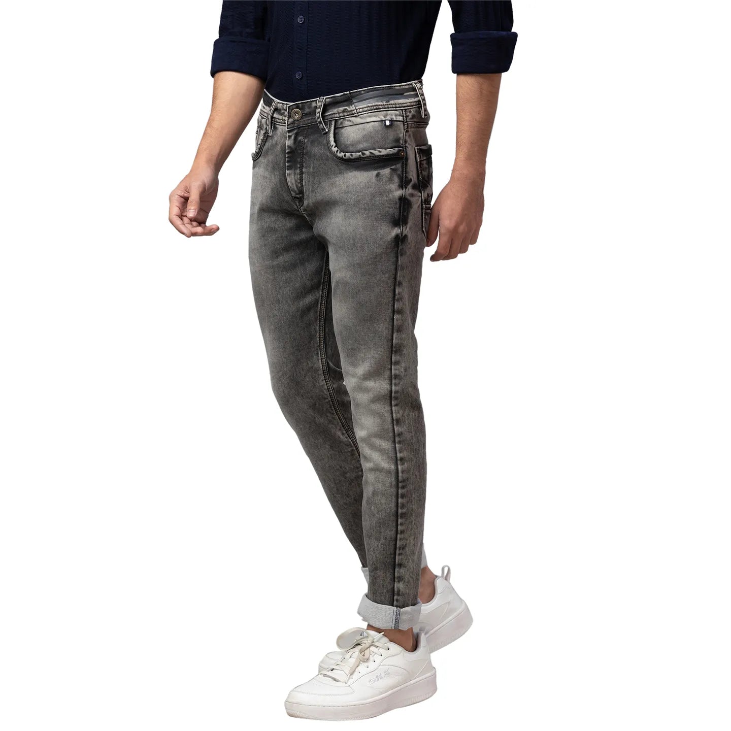 Being Human Clothing Men Slim Fit Denim-Grey Tone